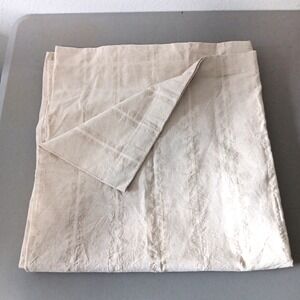 Hearth & Hand Magnolia Shower Curtain Beige Crinkled Stripe Cotton Linen Natural